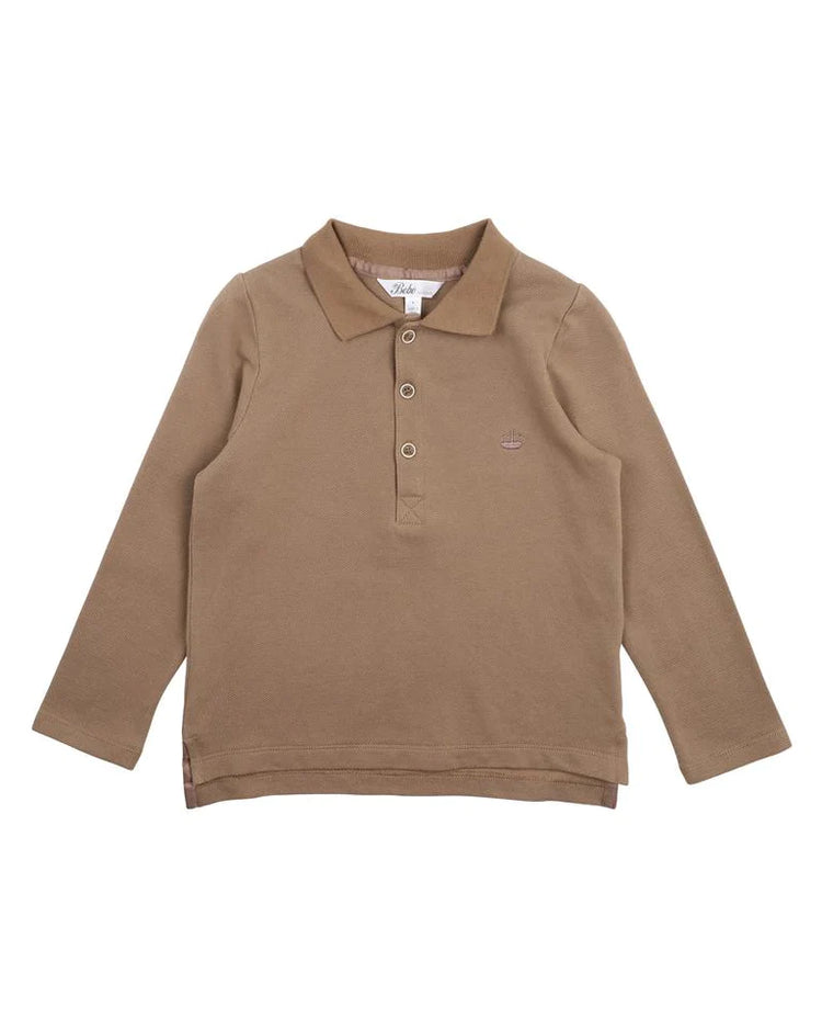 BEBE LIAM LS POLO CARAMEL