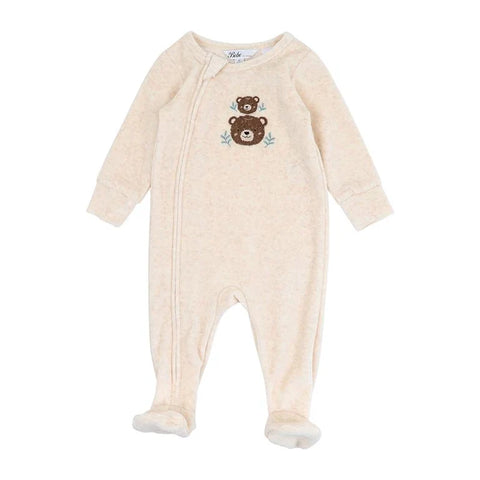 BEBE MATEO VELOUR LS ZIP  ONESIE