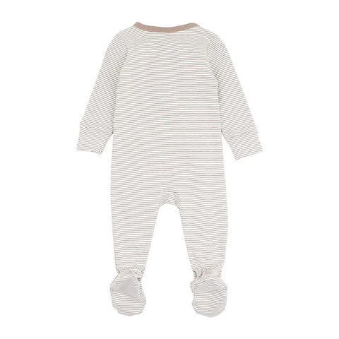 BEBE MATEO STRIPE LS ZIP  ONESIE