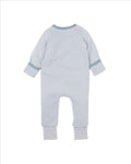 BEBE ALVIN STRIPE ORGANIC LS ZIPSUIT