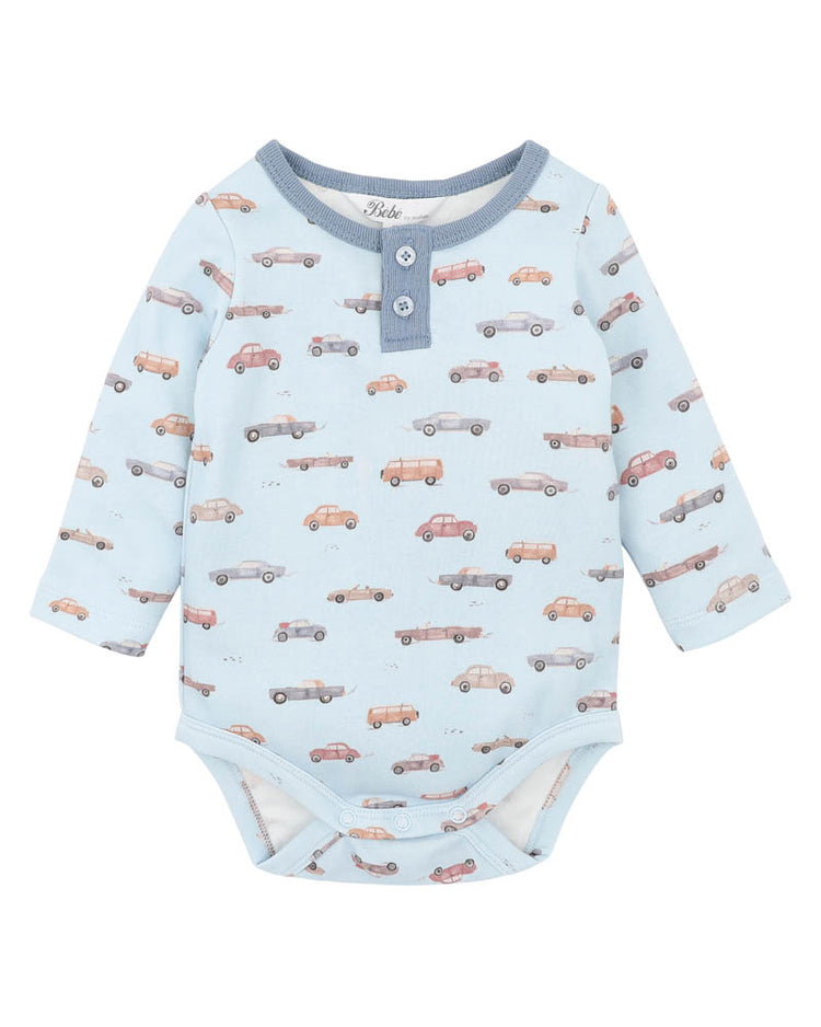 BEBE ALVIN CAR ORGANIC LS BODYSUIT