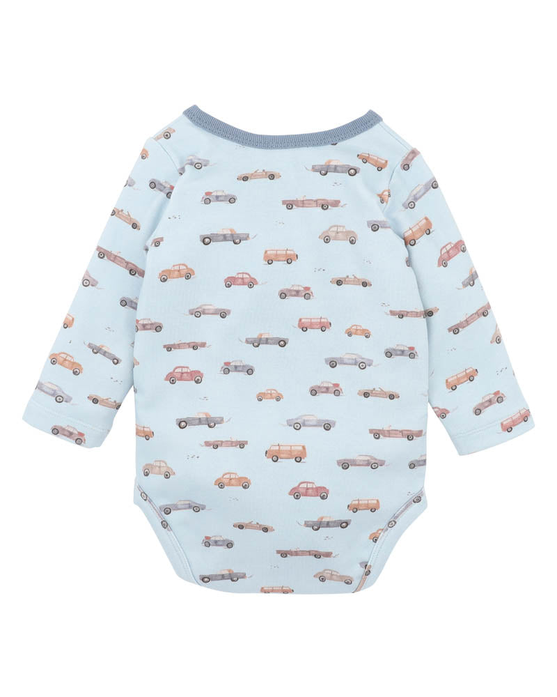BEBE ALVIN CAR ORGANIC LS BODYSUIT