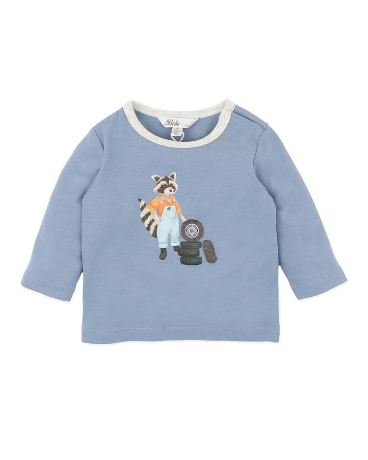 BEBE  ALVIN RACCOON ORGANIC LS TEE