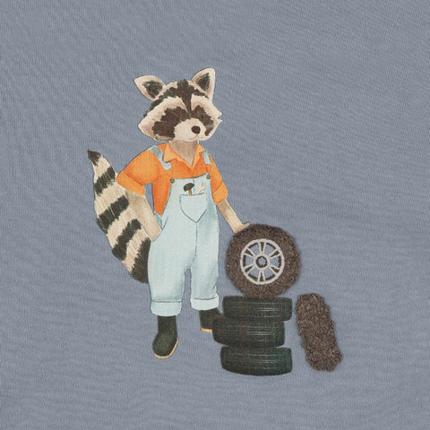 BEBE  ALVIN RACCOON ORGANIC LS TEE