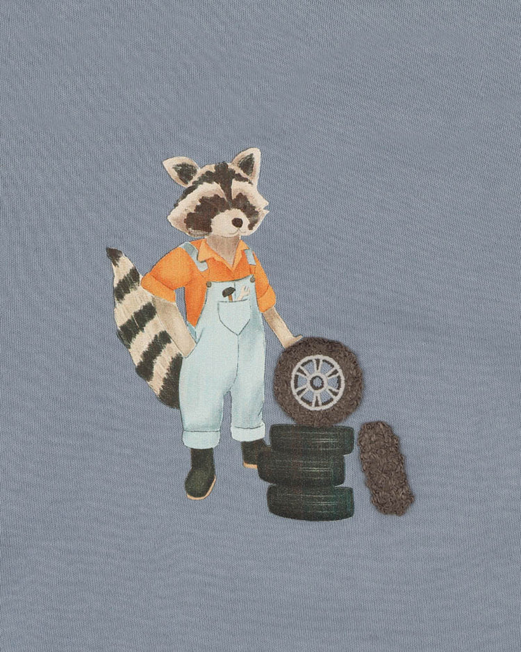BEBE  ALVIN RACCOON ORGANIC LS TEE