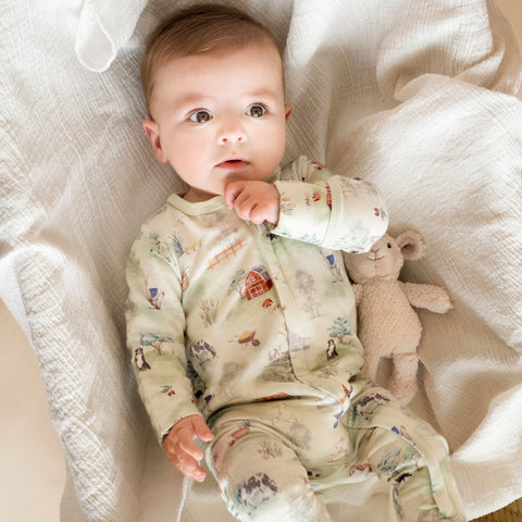 BEBE HUNTER ORGANIC LS ZIPSUIT
