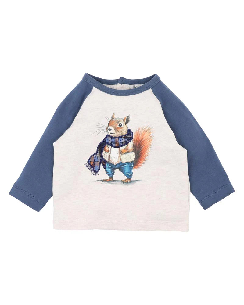 BEBE HUNTER SQUIRREL LS TEE