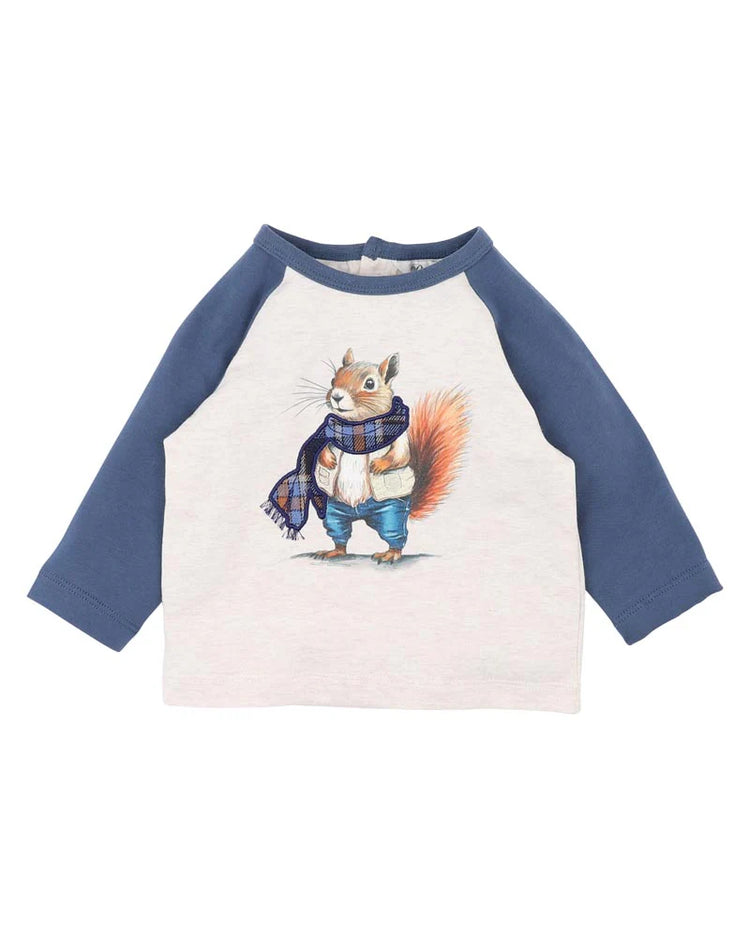 BEBE HUNTER SQUIRREL LS TEE