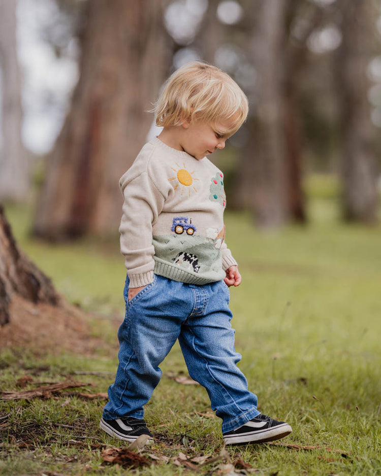 BEBE HUNTER DENIM PULL ON JEANS