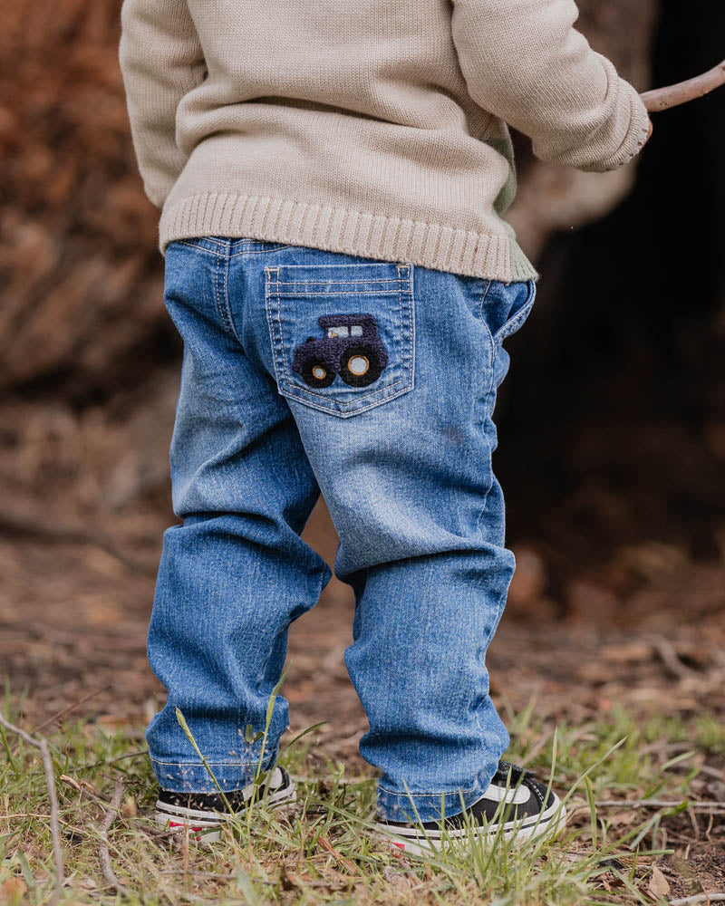BEBE HUNTER DENIM PULL ON JEANS