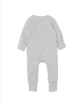 BEBE OTTO STRIPE ORGANIC ZIPSUIT