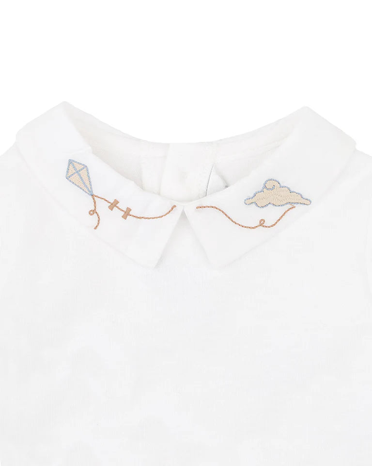 BEBE JAKE EMB. COLLAR BODYSUIT