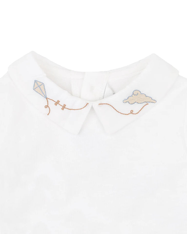 BEBE JAKE EMB. COLLAR BODYSUIT