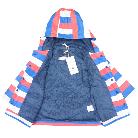 KORANGO Blue Stripe Raincoat A1857B