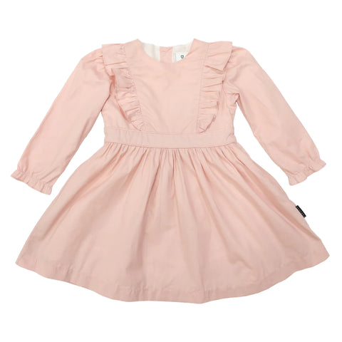 Korango Front Frill Cotton dress Dusty- Pink