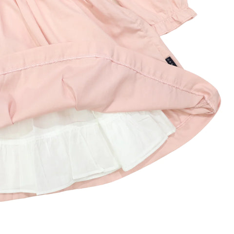 Korango Front Frill Cotton dress Dusty- Pink