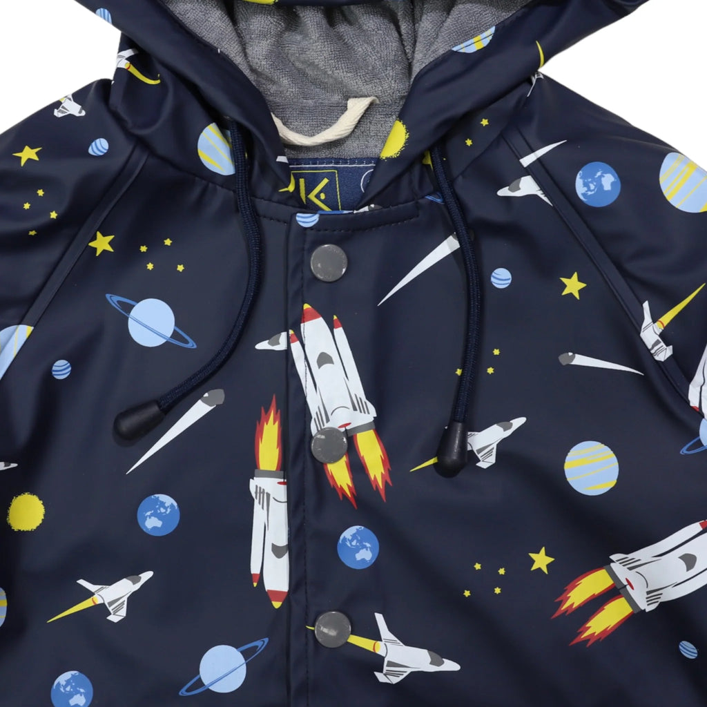 KORANGO Space Rocket Raincoat Navy