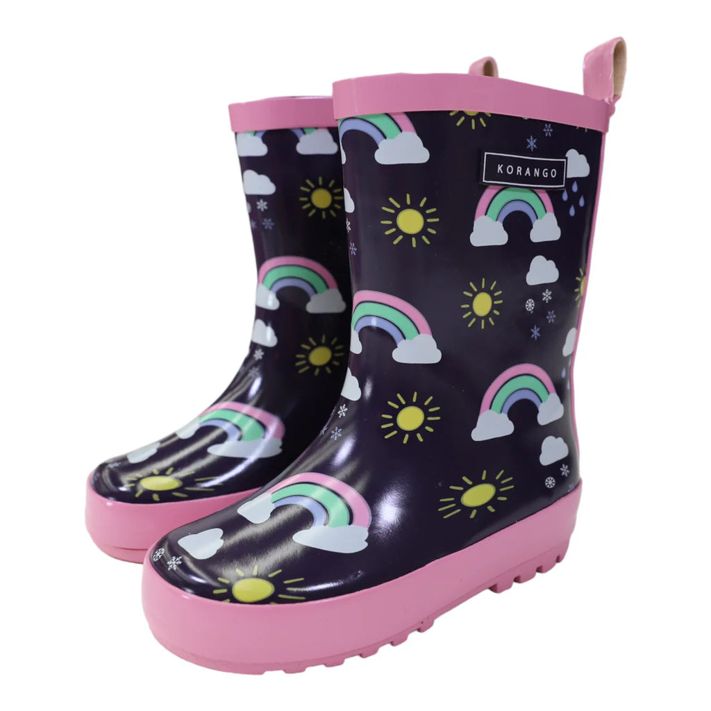 KORANGO SUNSHINE & RAINBOWS GUMBOOT PEACOAT