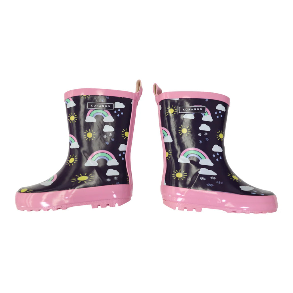 KORANGO SUNSHINE & RAINBOWS GUMBOOT PEACOAT