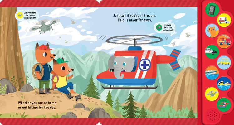 10-Button Sound Book - Emergency Vehicles