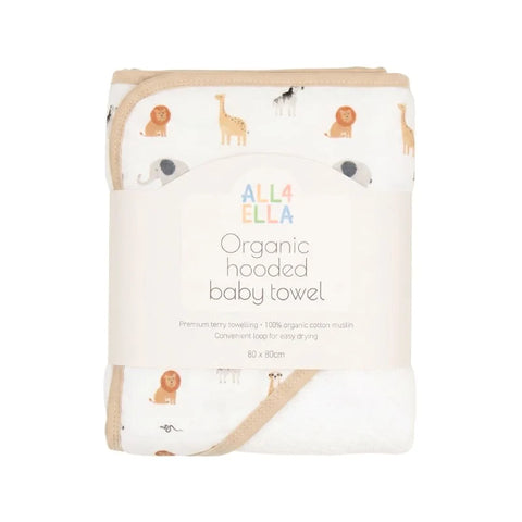 ALL4ELLA Wild Animals Hooded Towel