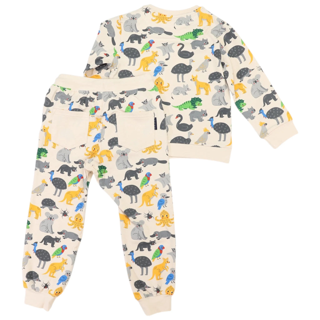 Korango Australian Animals Pyjamas Beige
