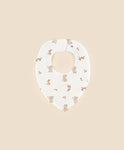 Lummi in Colour Organic Cotton Triangle Bib - Bear & Bunny