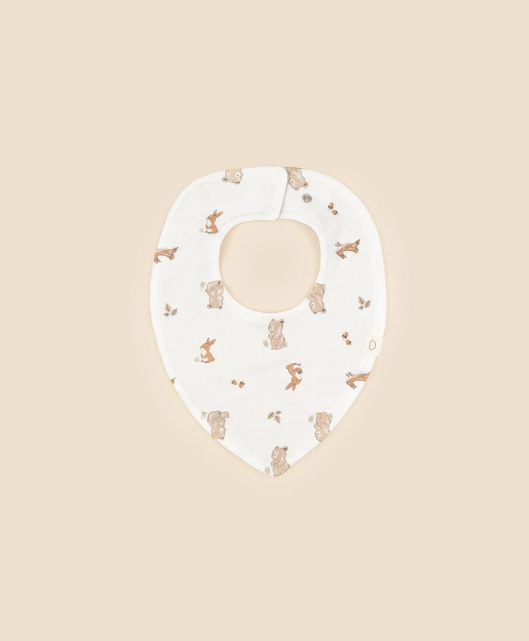 Lummi in Colour Organic Cotton Triangle Bib - Bear & Bunny