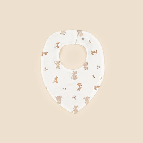 Lummi in Colour Organic Cotton Triangle Bib - Bear & Bunny