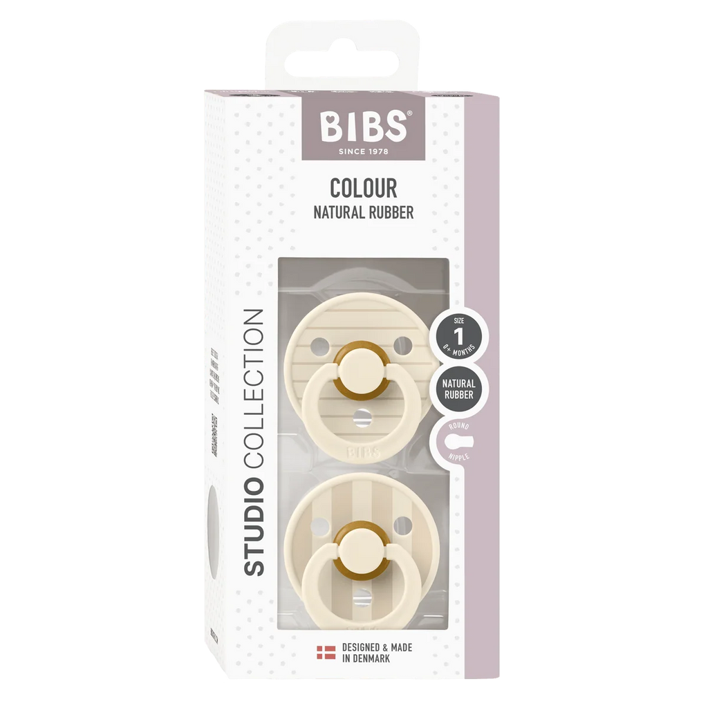 BIBS Dummies Studio, Pin Ivory/Vanilla Mix- Size 1
