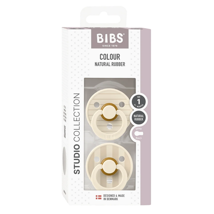 BIBS Dummies Studio, Pin Ivory/Vanilla Mix- Size 1