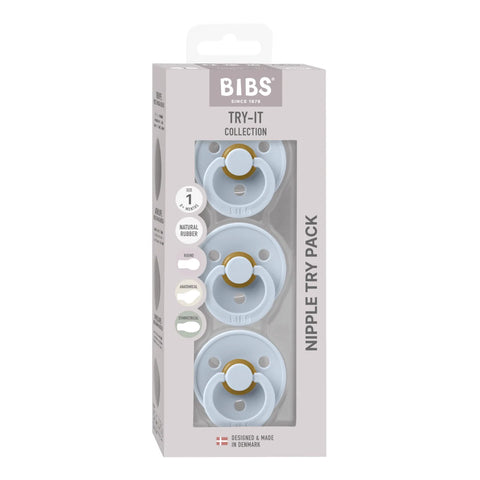Bibs BIBS Try-it Starter Box 3pk -Baby Blue