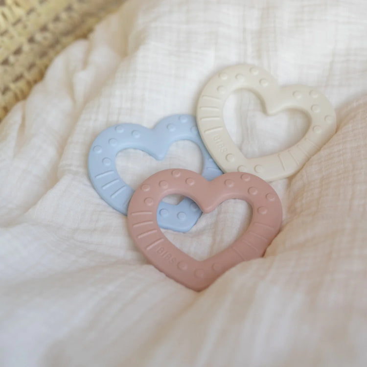 Bibs Bitie Heart - Ivory