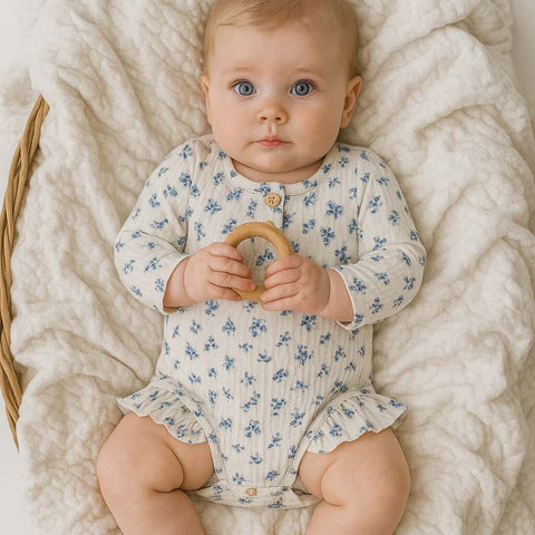 ArthurAve Classic Navy Rose Onesie