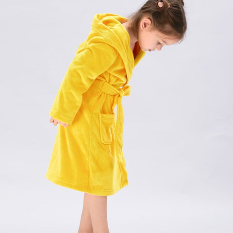 Seasnail Bathrobe For Kids-Lemon Yellow