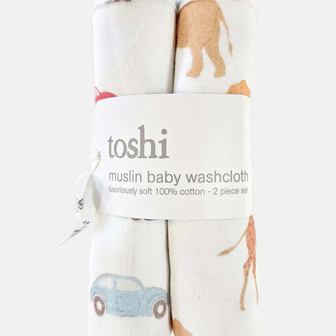 Toshi Baby Washcloth Muslin-2pcs /Congo Dawn
