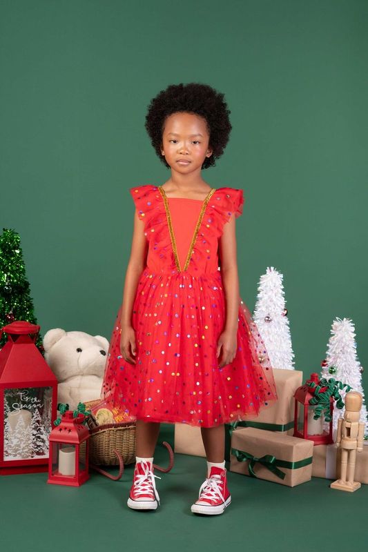 Rock Your Kid Red Party Tulle Dress