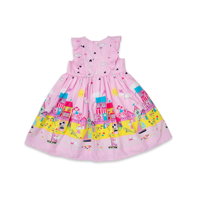 Korango At the Beach Frill Dress-Pink