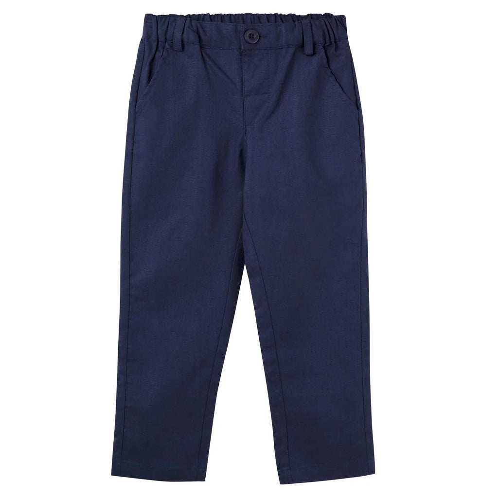 Desinger Kidz Finley Linen Pants - Navy