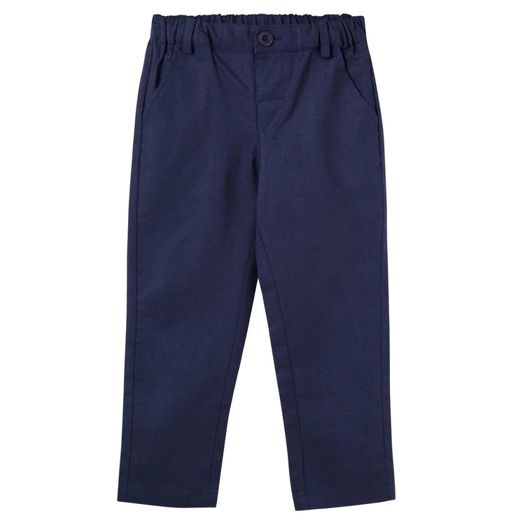 Desinger Kidz Finley Linen Pants - Navy