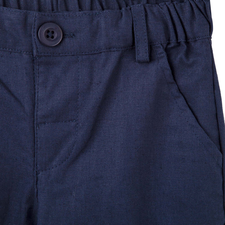 Desinger Kidz Finley Linen Pants - Navy