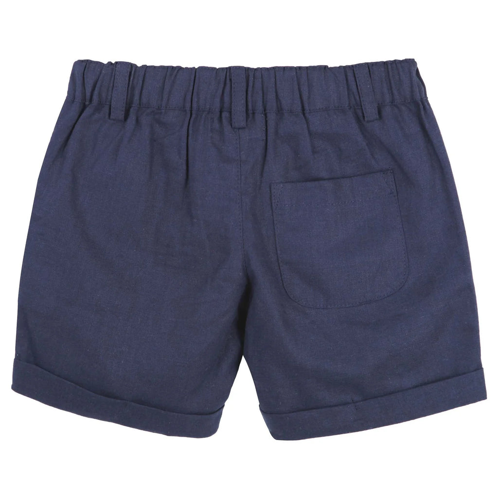 Designer Kidz FinIey Linen Shorts - Navy