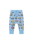 Huxbaby Size 1 Huxmobile Top and Huxmobile Drop Crotch Pant Set with Free Blue Bunny Rattle Special Combo