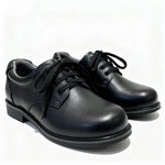 SPINGO Classic Black Leather Lace-Up School Shoes (Unisex) Premium Leather School Shoes