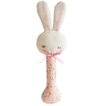 Alimrose Baby Bunny Stick Rattle Posy Heart