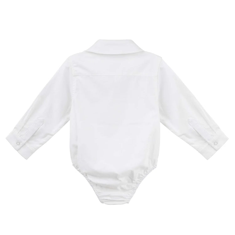 Desinger Kidz Jackson L/S Formal Romper - White
