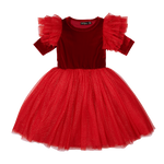 Rock Your Kid Red Velvet Sparkle Party Dress