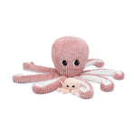 Les Ptipotos Filou the Octopus, Mum & Baby - Pink