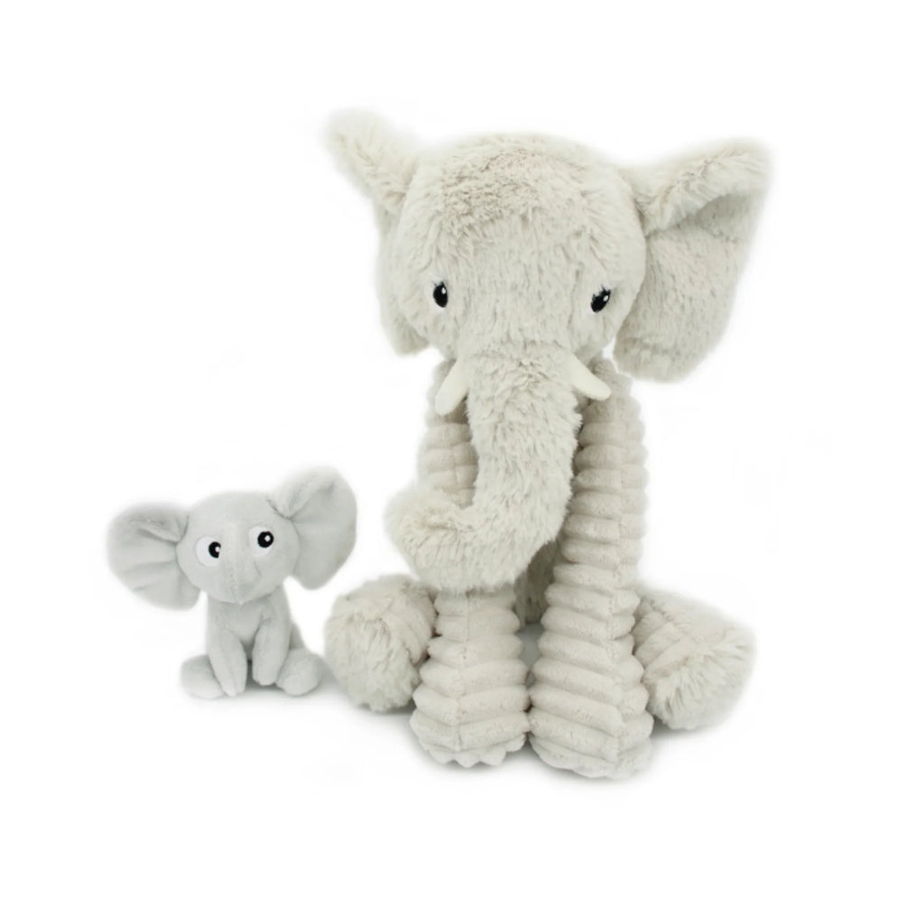 Les Ptipotos Dimoitou the Elephant, Mum & Baby - Light grey