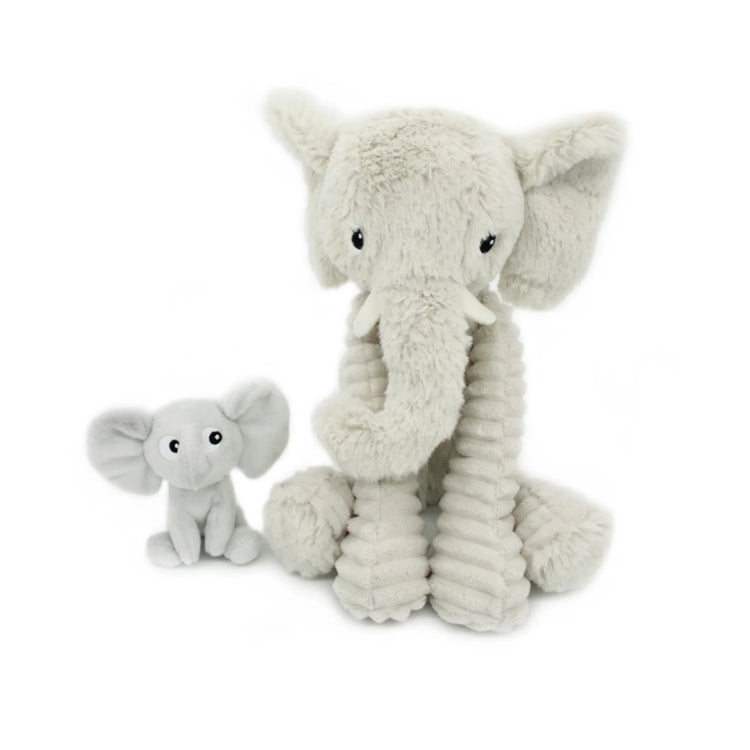 Les Ptipotos Dimoitou the Elephant, Mum & Baby - Light grey